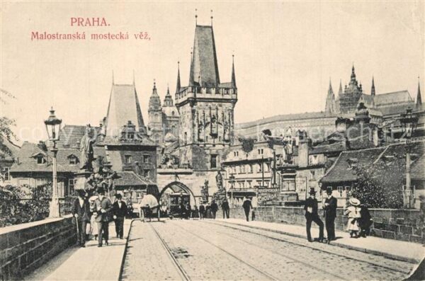 Prag Prahy Prague Malostranska mostecka vez Karlsbrücke K