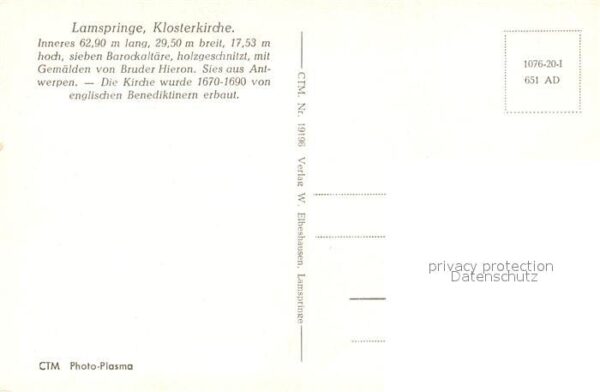 Lamspringe Inneres der Klosterkirche – Bild 2