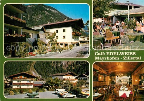 Mayrhofen Zillertal Cafe Edelweiss Terrasse