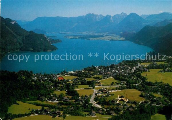 St Gilgen Salzkammergut Alpenpanorama Fliegeraufnahme