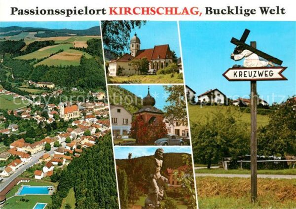 Kirchschlag Buckligen Welt Passionsspielort Fliegeraufnahme Pfarrk