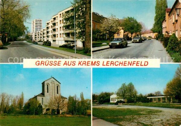 Lerchenfeld Krems Teilansichten Strassenmotiv Kirche
