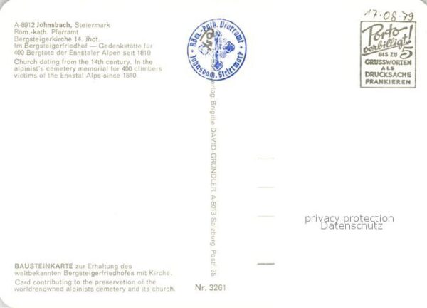 Johnsbach Steiermark Bergsteigerkirche Friedhof Gedenkstätte – Bild 2