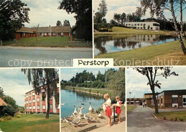 Perstorp Teilansichten Folkets Park Schwanenteic