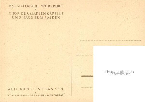 Wuerzburg Chor der Marienkapelle und Haus zum Fal – Bild 2