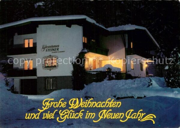 Brixlegg Tirol Gästehaus Steiner im Winter Nachtaufnah