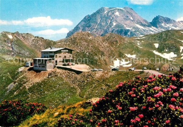 Penserjoch Passo di Pennes Alpenrosenhof Bergrestaurant Gebirgspas