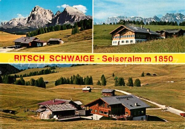 Seiser Alm Dolomiten Ritsch Schwaige Landschaftspanorama Dol
