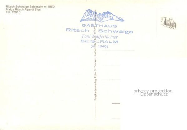 Seiser Alm Dolomiten Ritsch Schwaige Landschaftspanorama Dol – Bild 2