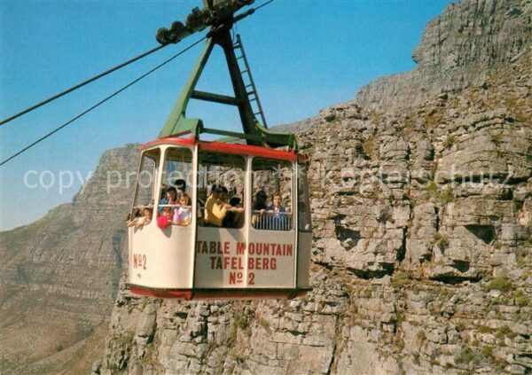 Cape Town Kaapstad Kapstadt Table Mountain cable cabin approching t