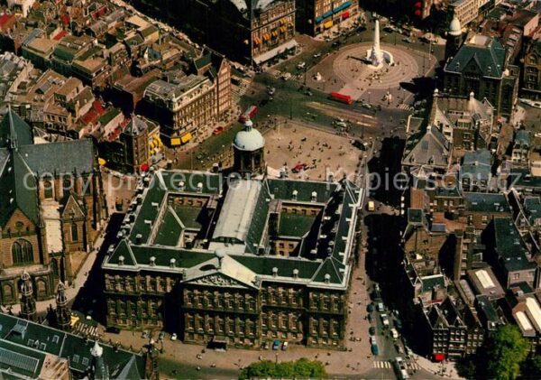 Amsterdam Niederlande Koninklijk Paleis met Dam Palast Fliege