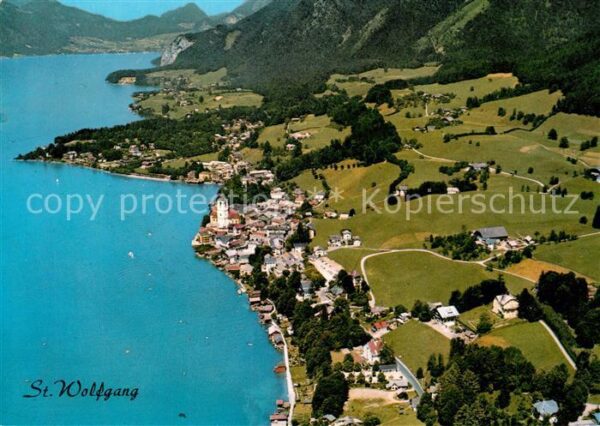 St Wolfgang Salzkammergut Wolfgangsee Fliegeraufnahme