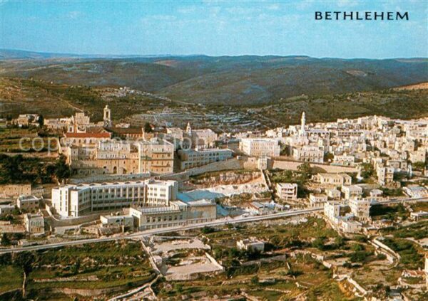 Bethlehem Yerushalayim Church of Nativity aeriel view