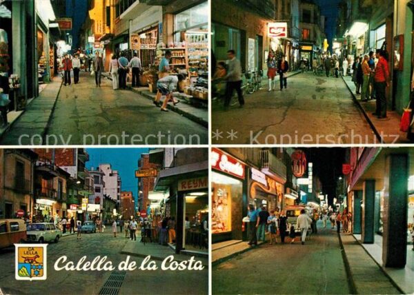 Calella de Mar Strassenszenen am Abend