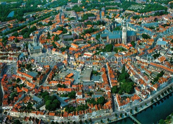 Middelburg Zeeland Centrum luchtopname