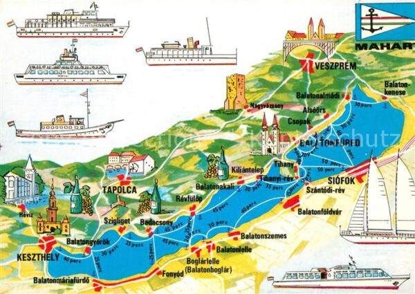Siofok Plattensee und Umgebung Landkarte