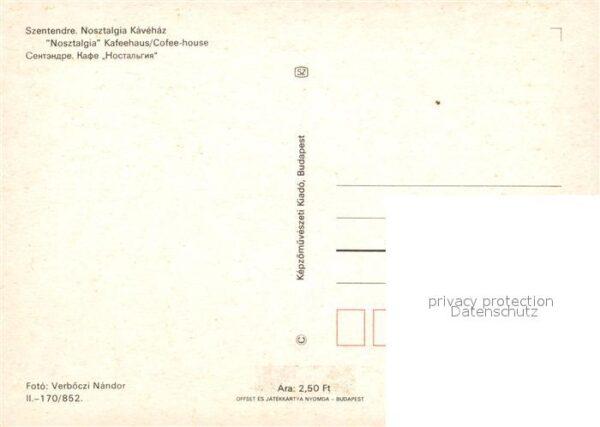 Szentendre Nosztalgia Kavehaz Kaffeehaus – Bild 2