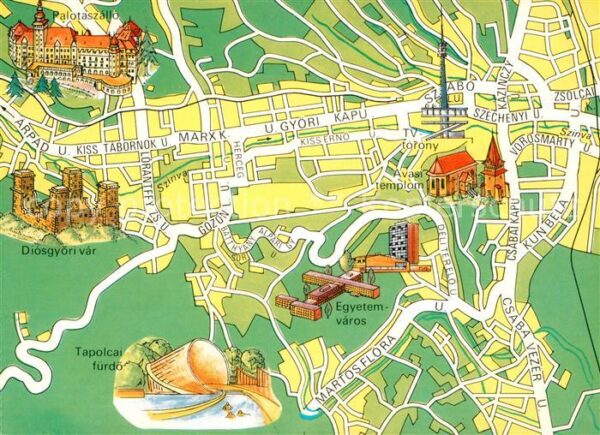 Miskolc Stadtplan