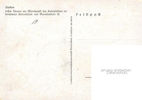 Giessen Lahn Theater Universitätsstadt Feldpost – Bild 2