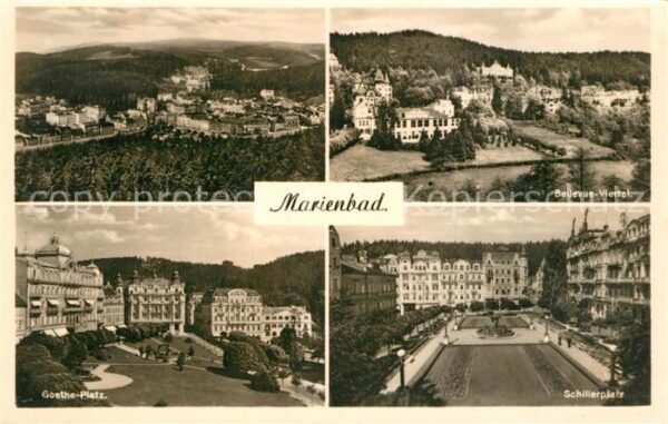Marienbad Tschechien Boehmen Goethe Platz Bellevue Viertel Schillerp