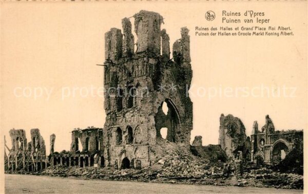 Ypern Ypres Ruinen Grand Place Roi Albert