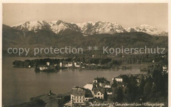 Gmunden Salzkammergut Panorama Höllengebirge