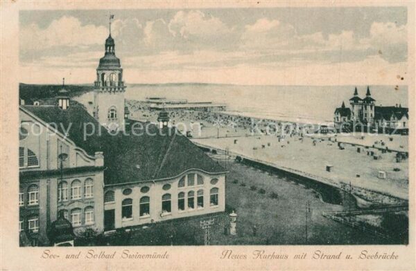 Swinemuende Neues Kurhaus Strand Seebrücke