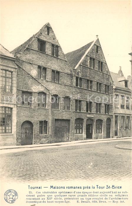 Tournai Hainaut Maisons romanes pres Tour Saint Brice