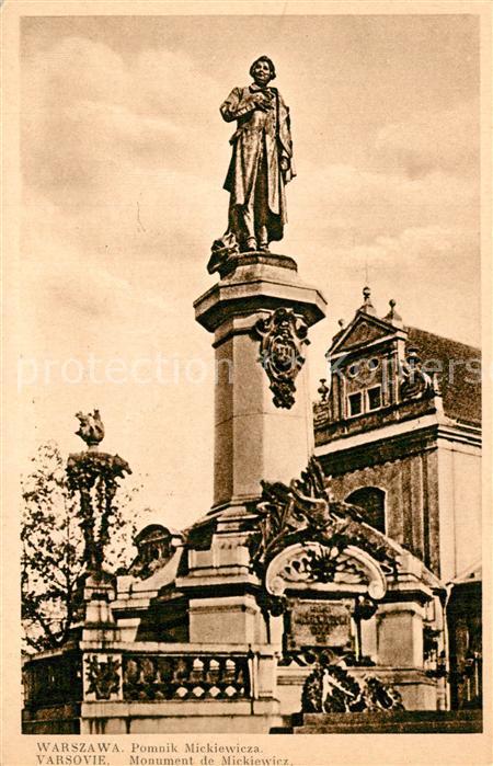 Warszawa Monument Mickiewitz