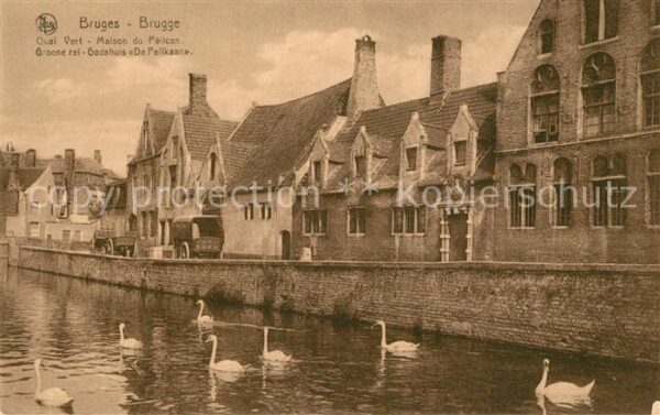 Bruges BRUGGE Belgie Quai Vert Maison du Pelican