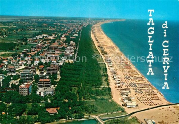 Cervia Fliegeraufnahme Strand