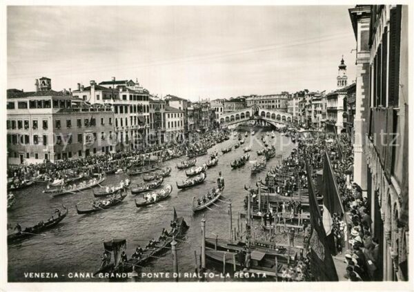 Venezia Venedig Canal Grande Ponte di Rialto La Regata