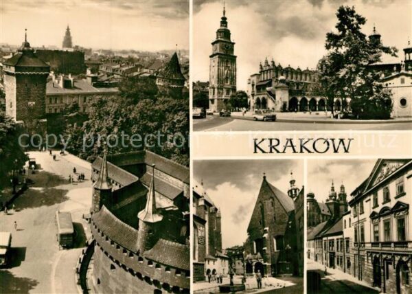Krakow Krakau Rathaus Stadtturm Brunnen