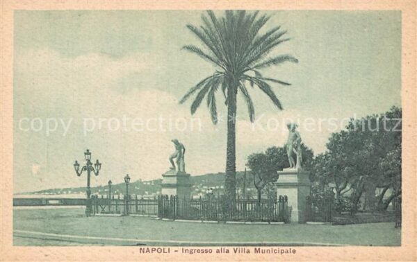 Napoli Neapel Ingresso alla Villa Municipale