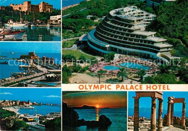 Rhodos Rhodes Aegaeis Olympic Palace Hotel Hafen Sonnenunterg