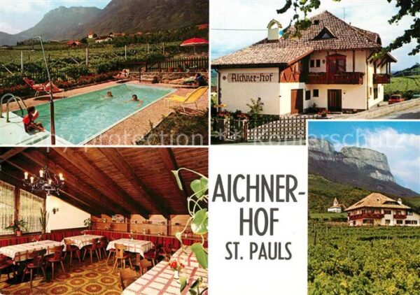 St Pauls Eppan Gästehaus Pension Aichnerhof Swimming P