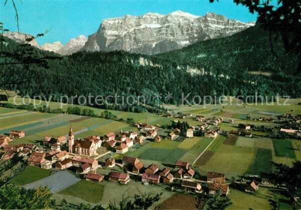 Bezau Vorarlberg Panorama mit Kanisfluh Bregenzerwaldgeb