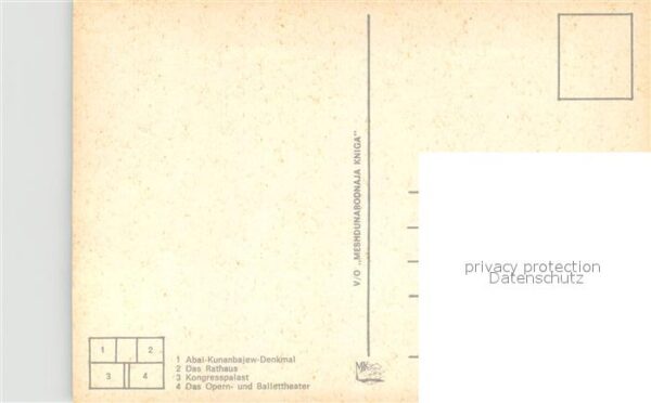 Alma-Ata Almaty Denkmal Rathaus Kongresspalast Oper The – Bild 2