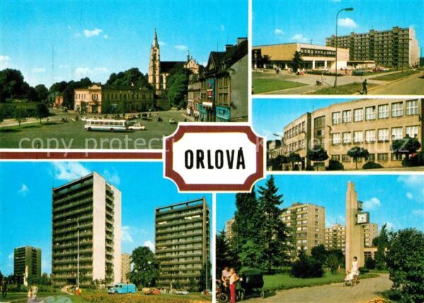 Orlova Platz Kirche Hochhäuser
