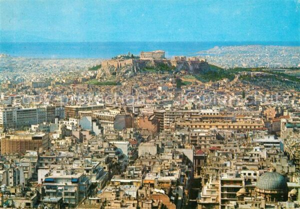 Athenes Athen Blick auf Phalere Akropolis Fliegeraufn