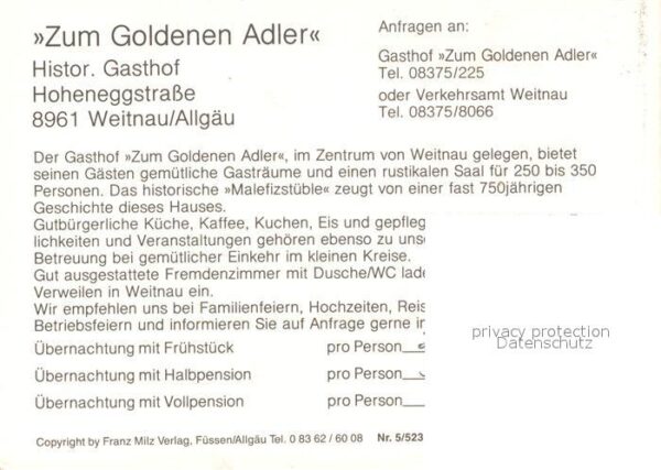 Weitnau Gasthof zum Goldenen Adler – Bild 2