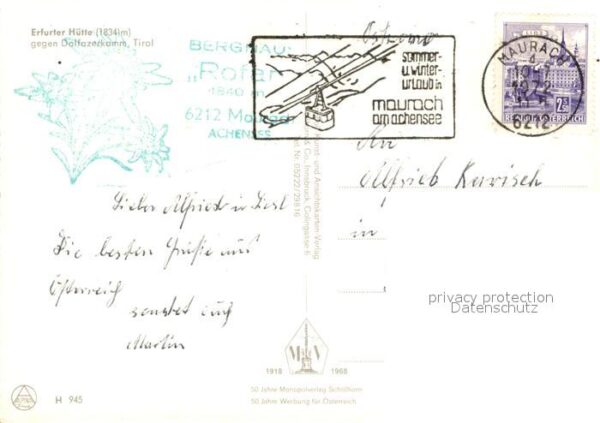 Erfurterhuette Berghütte gegen Dalfazerkamm Rofangebir – Bild 2