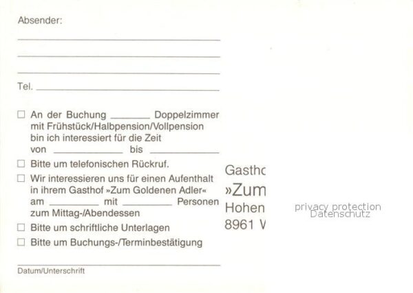 Weitnau Gasthof zum Goldenen Anker Türschild La – Bild 2
