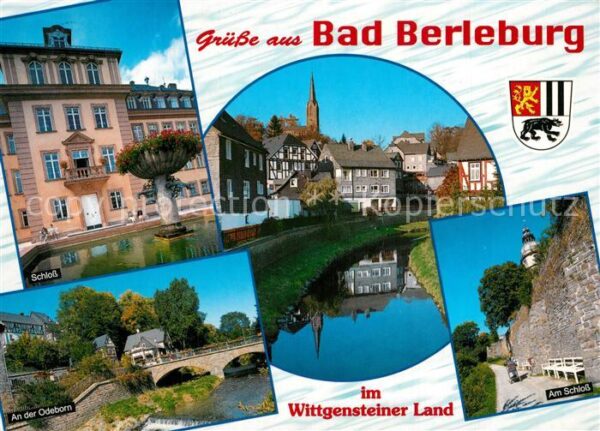 Bad Berleburg Schloss Odeborn Brücke Stadtmauer Motiv