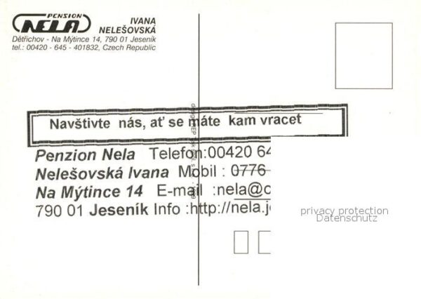 Jesenik Pension Nela Kamin Garten – Bild 2