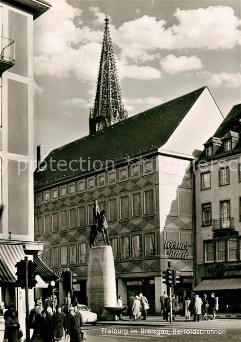 Freiburg Breisgau Bertoldsbrunnen Turm des Münsters