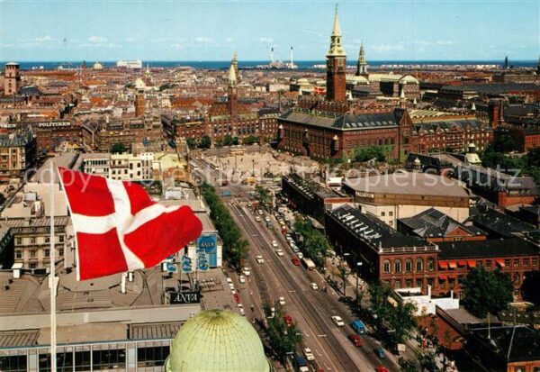 Kobenhavn Vesterbrogade og Radhuspladsen