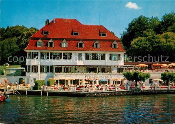 Berg Starnberg Strandhotel Terrassencafe Ansicht vom S