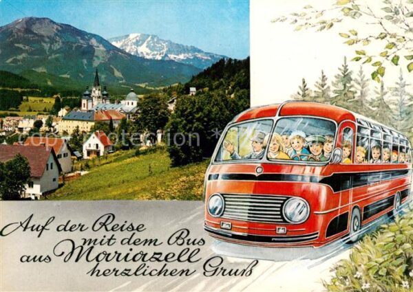 Mariazell Steiermark Panorama Wallfahrtsort gegen Gemeindeal