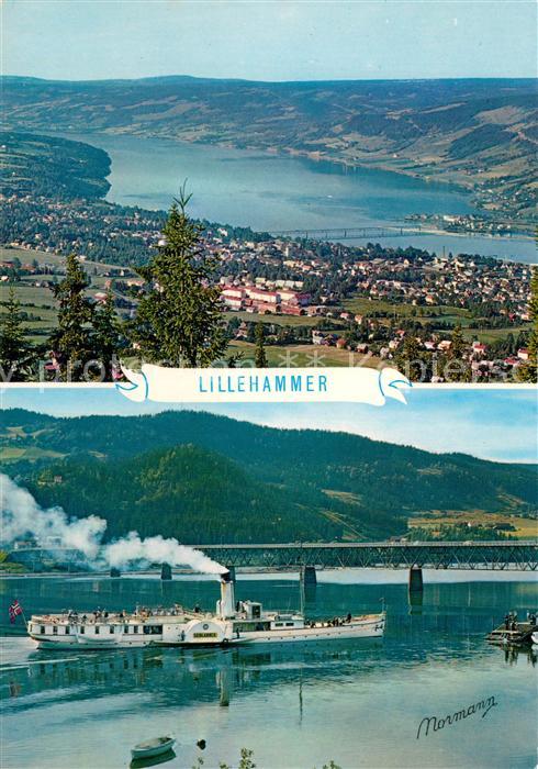 Lillehammer Panorama Dampfer Brücke